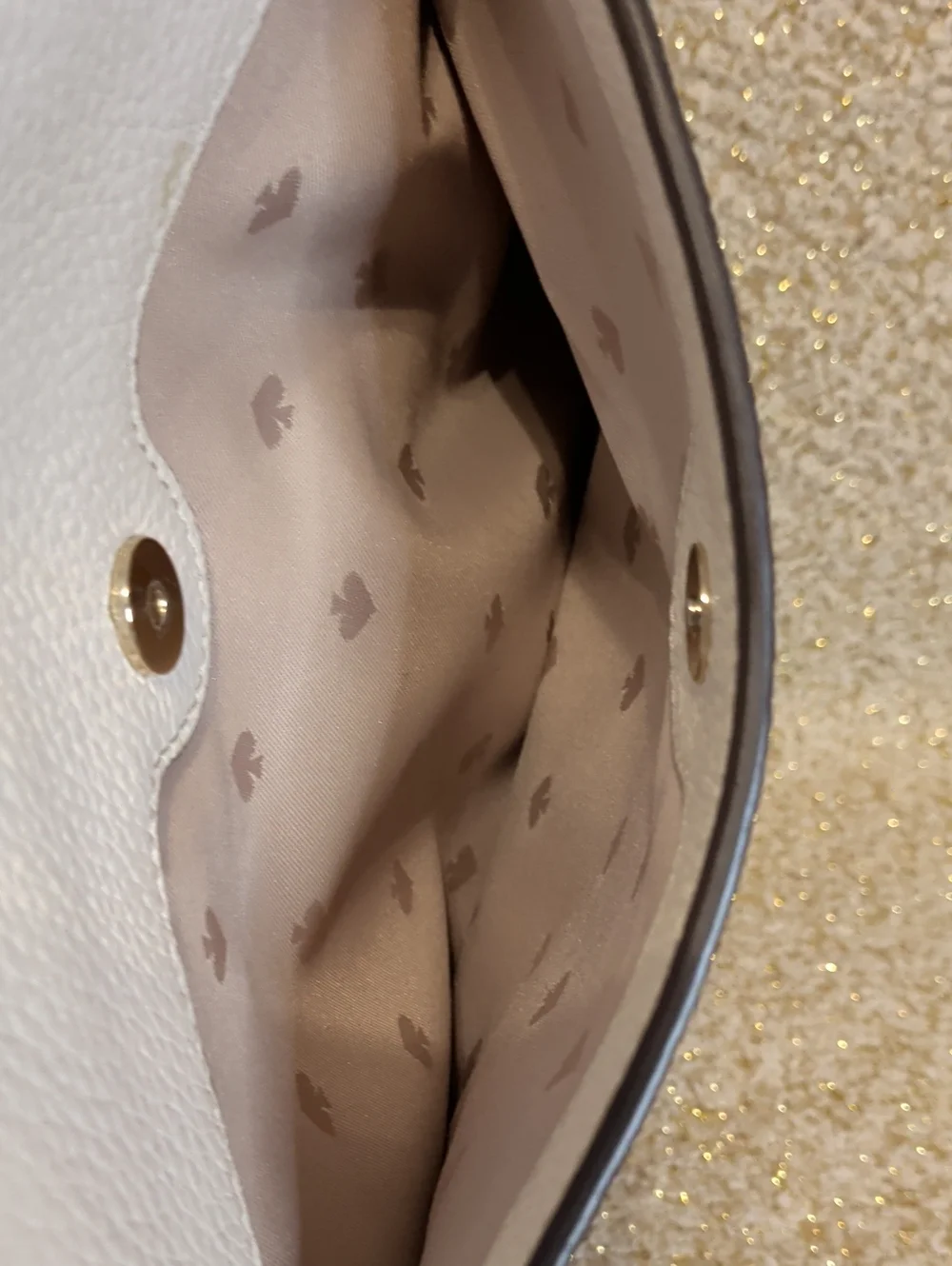 Kate Spade Leila Colorblock Pebbled Leather Flap Shoulder Bag - Light Sand